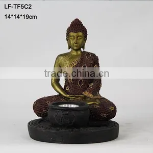 Gold Buddha Statue Solar Garden Lighting thumbnail-6