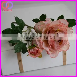 Wholesale Real Touch 2 Heads Artificial Silk Peony Flower thumbnail-4