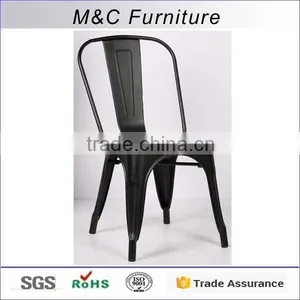 Ergonomic Stackable Metal Kitchen Furniture With Wooden Seat thumbnail-1