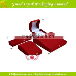 High Quality Flocking Jewelry Set Box With Hinge and Golden Lock thumbnail-2