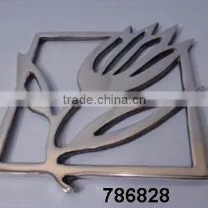 Handcast Aluminum Metal Kitchen Trivets Mirror Polish thumbnail-5
