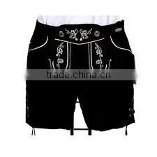 BLACK SUEDE LADERHOSEN SHORT PAKISTAN SIALKOT thumbnail-1