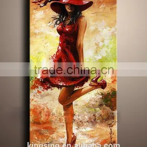 Modern Abstract People Art Oil Paintings of Sexy Girl for Wall Decoration 55930 thumbnail-1