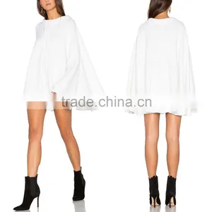 OEM Woman Tops Clothing Poncho Coat Fashion Pullover Sweater Knit Cape thumbnail-1
