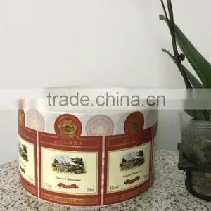 Low Price and High Quality Paper Material Red Wine Labels Printed Adhesive Stickers in Roll thumbnail-2