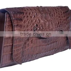 Real Crocodile Skin Handbags Genuine Leather Purse Wholesale Leather Clutch Bag thumbnail-2