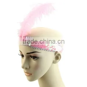 Headband Costume Accessory-3colors Ostrich Feather thumbnail-5