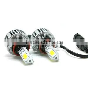Universal Car Headlights 36W 3COB 3300LM LED H8 H9 H11 6000K White 3000K Yellow Amber LED COB Headlamp thumbnail-1