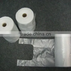 100% Virgin HDPE/LDPE Plastic T-shirt Bags for Shopping Packing thumbnail-1