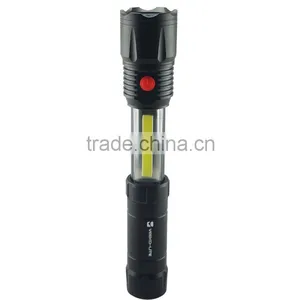High Lumens Aluminium 3W COB Led Flashlight Tactical Flashlight Stretch Led Light thumbnail-1