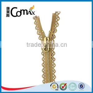 One Close Euro Style Shiny Gold Metal Zip for Bag thumbnail-4