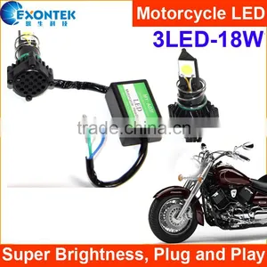 2016 New Luanched 3pcs*6W LED Headlight Bulbs for Motorcycle Motorbike LED Headlamp With 1 Year Warranty thumbnail-1