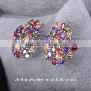 Indian Peacock Designer Earrings Top Design thumbnail-3