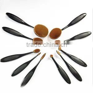 10x Foundation 2016 Brushes Toothbrush Shaped Cream Puff Black Oval Makeup Brush thumbnail-2