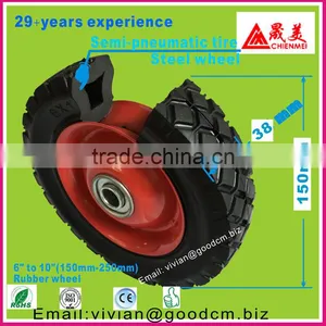 Industrial Wheel 6 Inch Pneumatic Rubber Wheel/polyurethane Wheel thumbnail-2