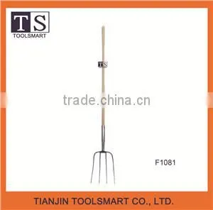 Gardening Tools Stainless Carbon Steel Fork With Wooden Handle thumbnail-1