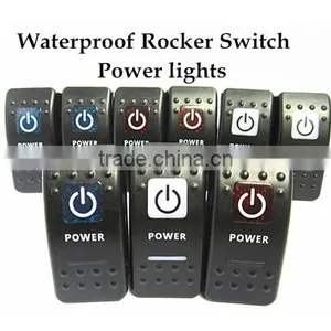 SPST 5 PIN DC 12V 20A 24V 10A Auto Marine LED Light Rocker Switch thumbnail-1
