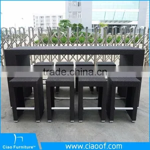 Great Durability Factory Directly Wicker Pub Bar Furniture Set thumbnail-4