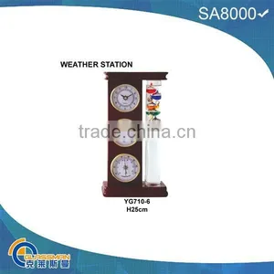 Decorative Wood Base Weather Station thumbnail-1