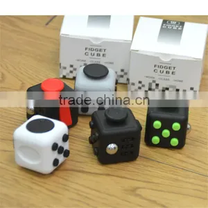 2016 New Arrive Addicting High Quality 6-Sided Desk Toy Fidget Mixed Colors Magical Cub Smooth Button Desk Toy Fidget thumbnail-6