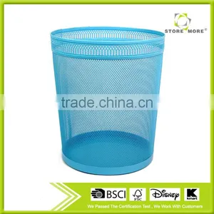 Blue Urban Collection Artistic Punched Metal Business Waste Bin Garbage Can thumbnail-1