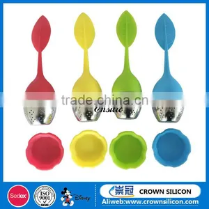 Hot Sale New Design Leaf Shape Silicone Tea Infuser thumbnail-1