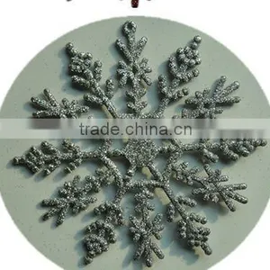 15051805 Plastic Glitter Christmas Hanging Ornament Snowflake thumbnail-4