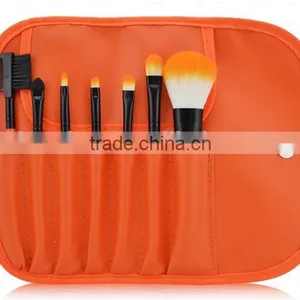 Popular Hot Selling Colorful 7 in 1 Make-Up Brush Set High Quality Comestic Brush With CROCO Bag For Brushes thumbnail-3