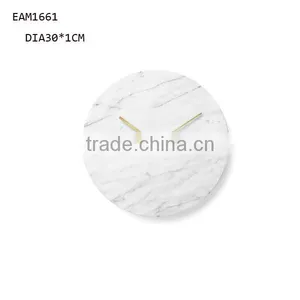Customized Design White Marble Stone Wall Clock and Board Sets for Decoration thumbnail-1