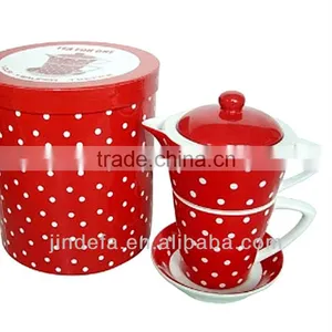 Drinkware Ceramic Christmas Tea for One Teapot, Tea for One Gift Set thumbnail-1