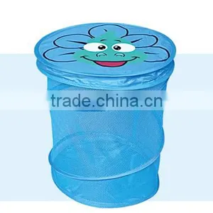 Pop-Up Mesh Spiral Hamper,Blue thumbnail-1
