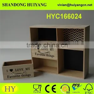 2 Drawer Wooden Storage Cabinet Jewelry Organizer Chest Desktop Office Organizer Craft Supplies Storage Cabinet thumbnail-1