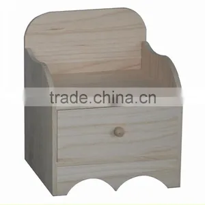 FSC on Sale Desktop Organizer Small Wood Cabinet With Drawer thumbnail-1