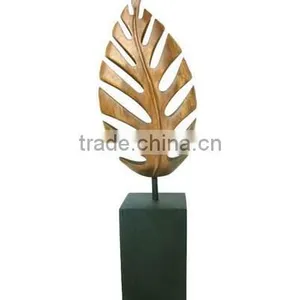 Golden Leaf & Black Base Metal Fancy Sculpture thumbnail-1