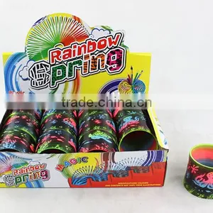 Hot Sale Promotional Plastic Rainbow Spring With Printed Octopus Toys for Kids/promotional Gift Raibow Circle thumbnail-1