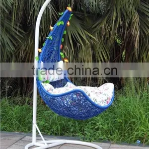 Garden Outdoor Furniture Rattan Hanging Hammock Wicker Swing Chair thumbnail-3