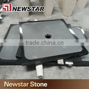 G654 Shower Base Black Stone Shower Tray Granite Shower Pans thumbnail-1