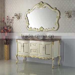 European New Style Bathroom Cabinetry,White Gloss Vanity Unit, Beautiful Antique Vanities For Bathroom(BF08-4074) thumbnail-1