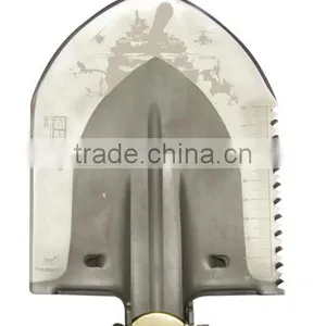 Outdoor Light Weight Folding Survival Multifunction Shovel,Golden Hunting Shovel as Hoe,Hammer,Saw thumbnail-2