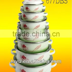 7pcs DBS With Shadow Enamel Casserole thumbnail-1