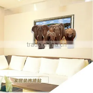 Interesting 3D Elephant Wall Sticker for Kids , Removable Real Elephant Wall Sticker thumbnail-6