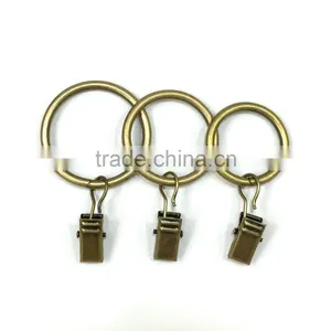 Small Curtain Ring With Clip / Steel Rod Ring With Clip Hanging / A Ring With A Clip thumbnail-1