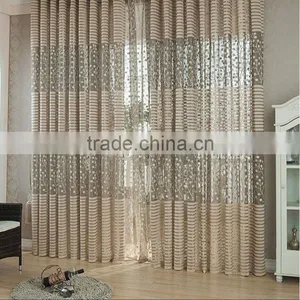 1 Pair Jacquard Flower Pattern Net Curtains for Window Elegant Curtains for Living Room the Sun-shading Curtain for Kitchen Deco thumbnail-1