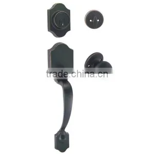 Stainless Steel Single Cylinder Door Handle Lock Set thumbnail-2