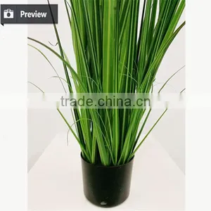 2017 Wholesale Nearly Nature Artificial Grass Synthetic Onion Grass With Orchid in Pot Fake Grass for Indoor Decoration thumbnail-5