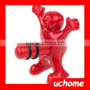 UCHOME2016 Best Selling Red Wine Bottle Stopper Human Body Happy Man Guy Wine Bottle Stopper thumbnail-1