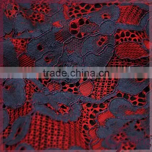 2 Colors Colorful Floral Warp Knitting Lace,jacquard Cotton Nylon Cord Lace Fabric for Dress thumbnail-5