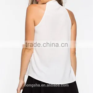 2016 Fashion Ladies Tie Neck Blouse Cami Top HST8044 thumbnail-4
