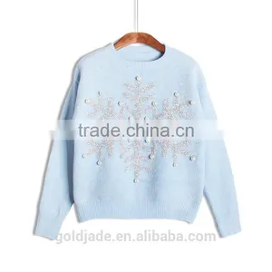 2017 Fashion Sweater New Design Winter Women Knitted Pullover Christmas Sweater thumbnail-4
