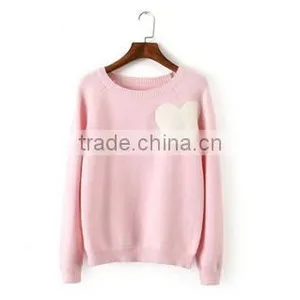 Round Collar Cute Heart Pattern Sweater thumbnail-3